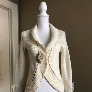 🌟Host Pick🌟 Ruby Rd. Ivory Cardigan. Size S.